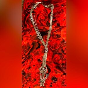 White House Black Market Multi Chain Necklace, Beautiful Gemstone Embell…